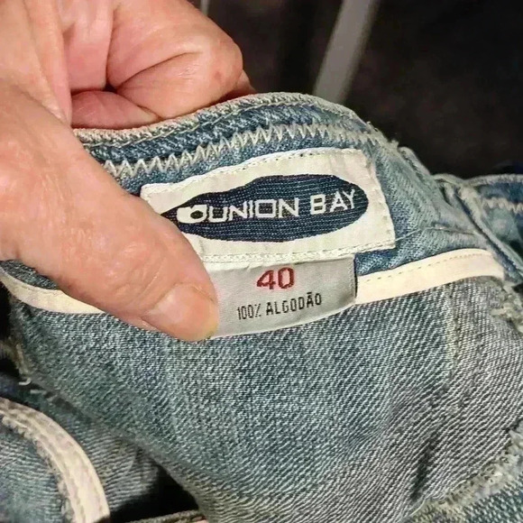 "UNION BAY" 32x29 Ladies Acid Wash Floral Embrodered Low Rise‎ Jeans - Picture 10 of 11